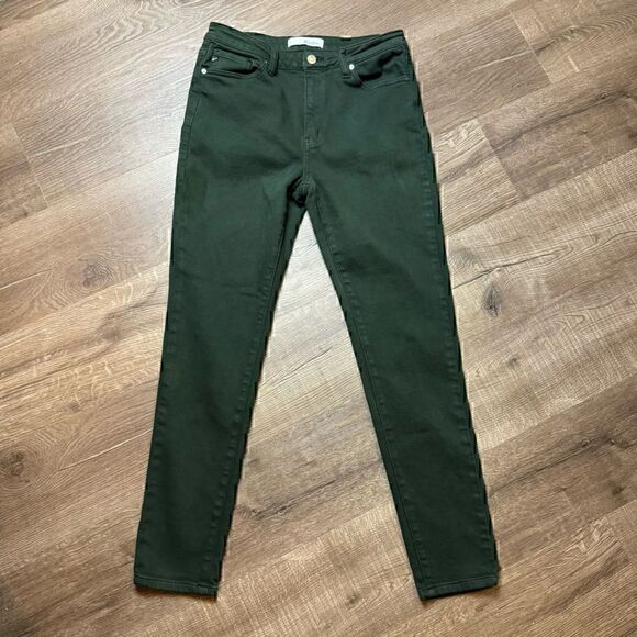 KanCan || Gia High Rise Skinny Jean Hunter Green - Picture 3 of 11